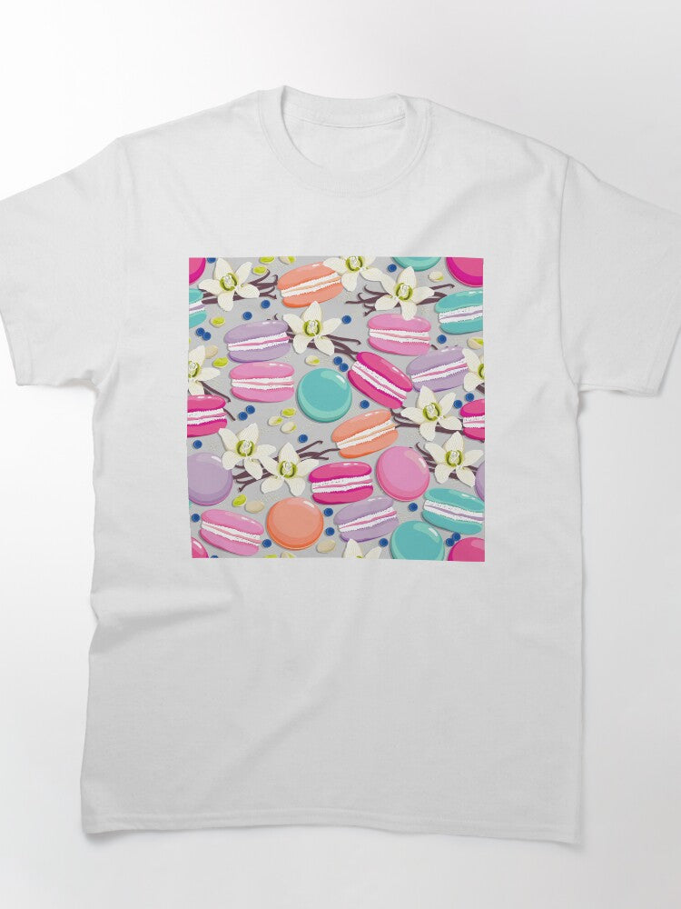 Macaron and vanilla, Gray background Classic T-Shirt