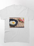 Natural homemade breakfast of fried egg and salad Classic T-Shirt