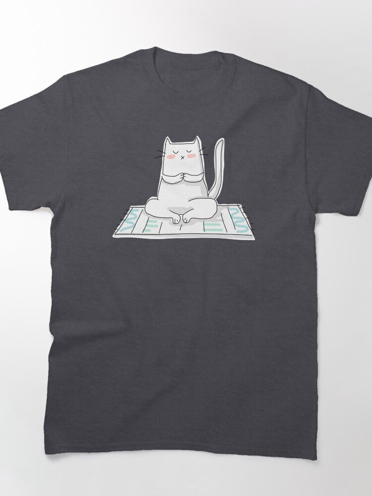 Zen Cat Doing Yoga Classic T-Shirt