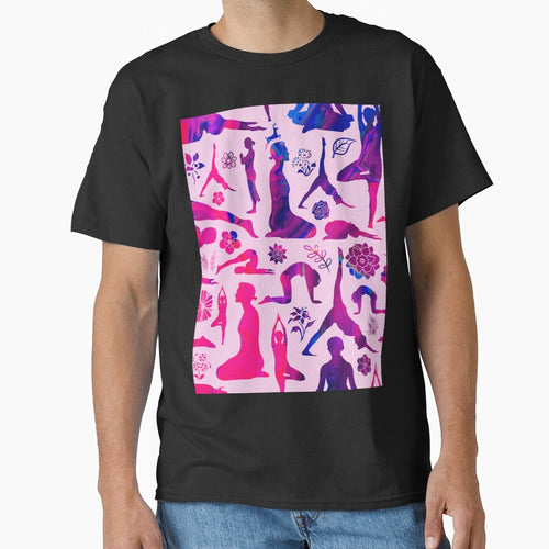 Colourful Yoga Pattern Classic T-Shirt
