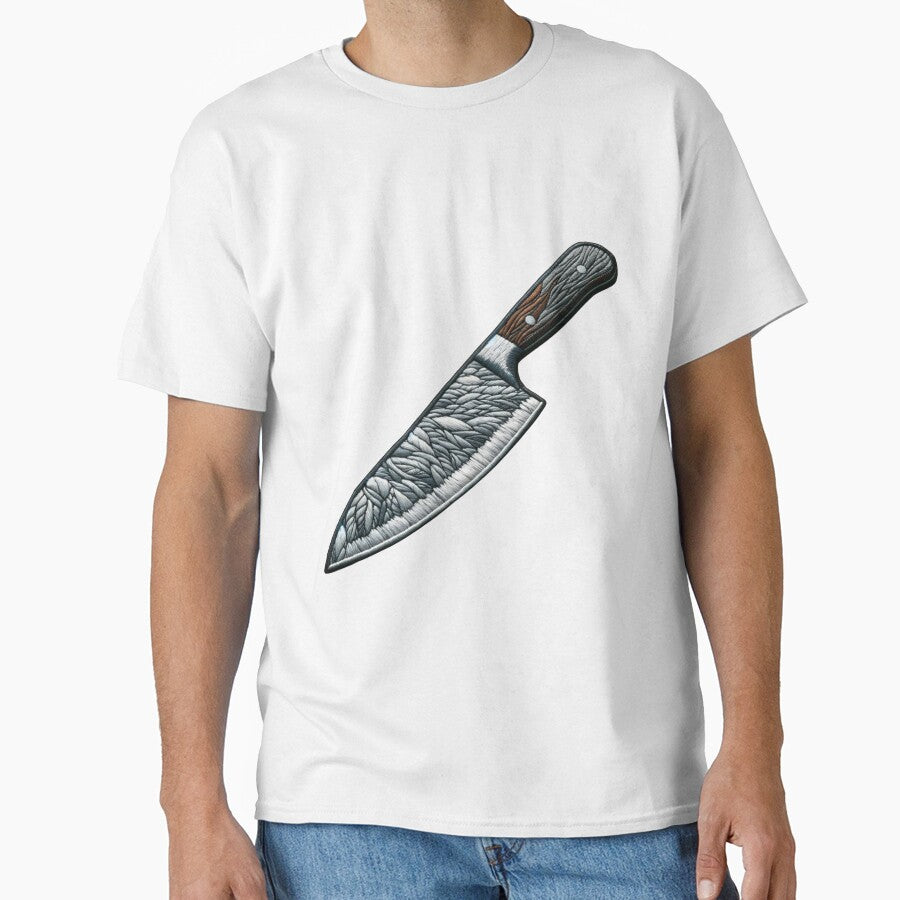 Embroidered Chef's Knife Classic T-Shirt